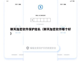 聊天加密软件保护隐私（聊天加密软件哪个好）