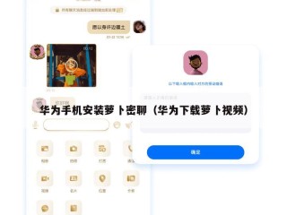 华为手机安装萝卜密聊（华为下载萝卜视频）