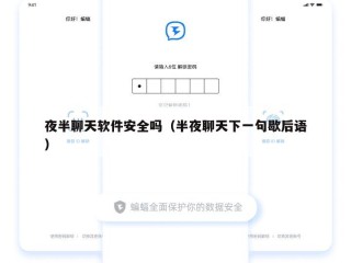 夜半聊天软件安全吗（半夜聊天下一句歇后语）
