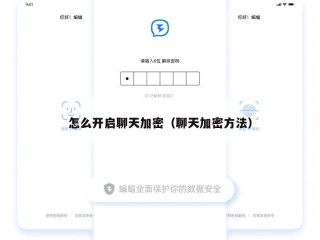 怎么开启聊天加密（聊天加密方法）