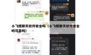 小飞棍聊天软件安全吗（小飞棍聊天软件安全吗可靠吗）