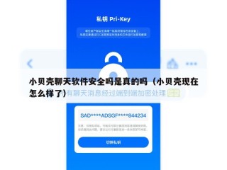 小贝壳聊天软件安全吗是真的吗（小贝壳现在怎么样了）