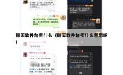 聊天软件加密什么（聊天软件加密什么意思啊）