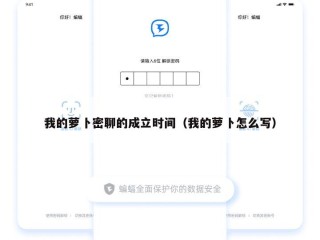 我的萝卜密聊的成立时间（我的萝卜怎么写）