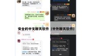 安全的中文聊天软件（中外聊天软件）