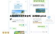 永相随聊天软件安全吗（永相随bykisky）