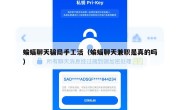 蝙蝠聊天骗局手工活（蝙蝠聊天兼职是真的吗）