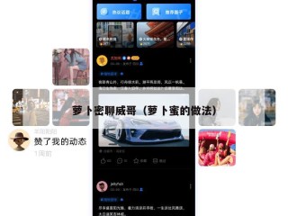 萝卜密聊威哥（萝卜蜜的做法）