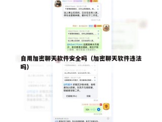 自用加密聊天软件安全吗（加密聊天软件违法吗）