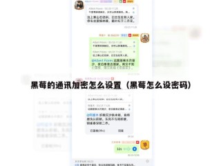 黑莓的通讯加密怎么设置（黑莓怎么设密码）