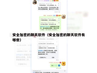 安全加密的聊天软件（安全加密的聊天软件有哪些）