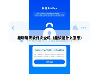 鼎聊聊天软件安全吗（鼎谈是什么意思）