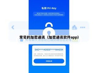 常见的加密通讯（加密通讯软件app）