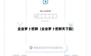 企业萝卜密聊（企业萝卜密聊天下载）