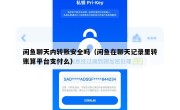 闲鱼聊天内转账安全吗（闲鱼在聊天记录里转账算平台支付么）