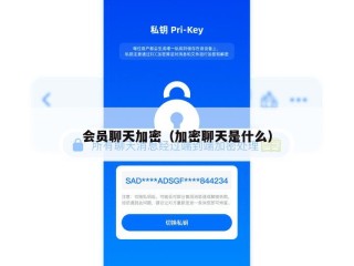 会员聊天加密（加密聊天是什么）