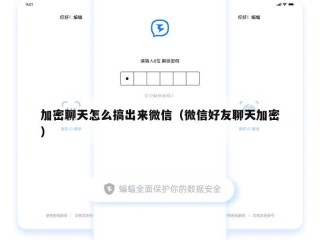 加密聊天怎么搞出来微信（微信好友聊天加密）