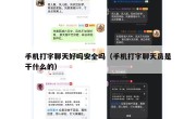 手机打字聊天好吗安全吗（手机打字聊天员是干什么的）