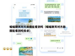 蝙蝠聊天对方截图能看到吗（蝙蝠聊天对方截图能看到吗安卓）