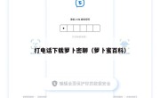 打电话下载萝卜密聊（萝卜蜜百科）