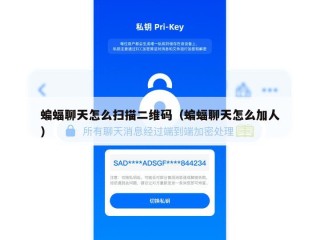 蝙蝠聊天怎么扫描二维码（蝙蝠聊天怎么加人）