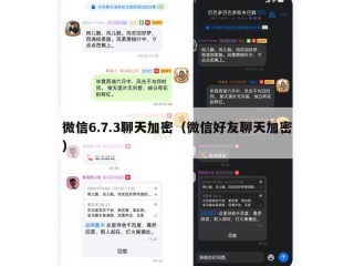 微信6.7.3聊天加密（微信好友聊天加密）