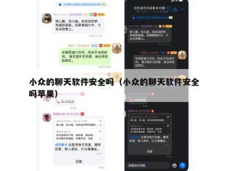 小众的聊天软件安全吗（小众的聊天软件安全吗苹果）