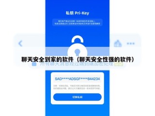 聊天安全到家的软件（聊天安全性强的软件）