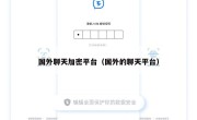 国外聊天加密平台（国外的聊天平台）