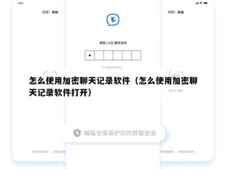 怎么使用加密聊天记录软件（怎么使用加密聊天记录软件打开）