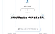聊天记录加密信息（聊天记录加密码）