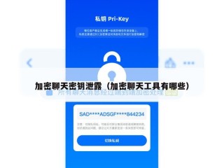 加密聊天密钥泄露（加密聊天工具有哪些）