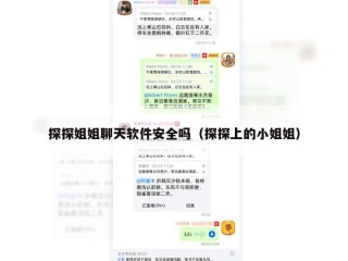 探探姐姐聊天软件安全吗（探探上的小姐姐）