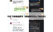 不能下载蝙蝠聊天（蝙蝠聊天怎么下载不的）