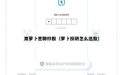 用萝卜密聊炒股（萝卜投研怎么选股）