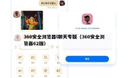 360安全浏览器l聊天专版（360安全浏览器62版）