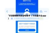 飞马视频聊天安全吗知乎（飞马是什么app）