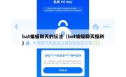 bat蝙蝠聊天的玩法（bat蝙蝠聊天福利）