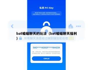 bat蝙蝠聊天的玩法（bat蝙蝠聊天福利）