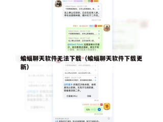 蝙蝠聊天软件无法下载（蝙蝠聊天软件下载更新）
