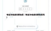 电站为啥通讯要加密（电站为啥通讯要加密码）