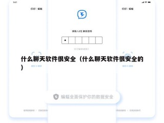 什么聊天软件很安全（什么聊天软件很安全的）