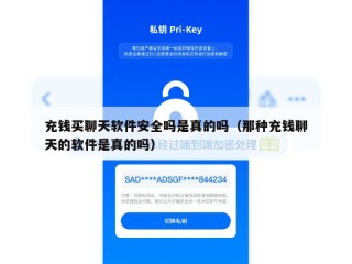 充钱买聊天软件安全吗是真的吗（那种充钱聊天的软件是真的吗）