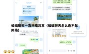 蝙蝠聊天一直网络异常（蝙蝠聊天怎么连不起网络）
