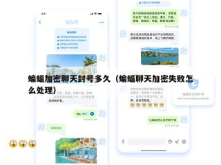 蝙蝠加密聊天封号多久（蝙蝠聊天加密失败怎么处理）