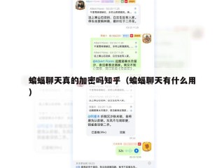 蝙蝠聊天真的加密吗知乎（蝙蝠聊天有什么用）