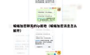 蝙蝠加密聊天的ip属地（蝙蝠加密消息怎么解开）