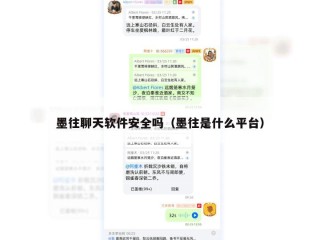 墨往聊天软件安全吗（墨往是什么平台）