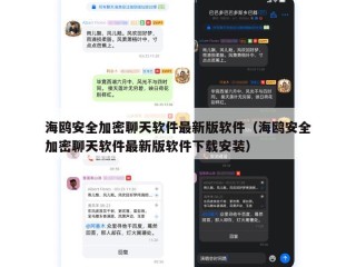 海鸥安全加密聊天软件最新版软件（海鸥安全加密聊天软件最新版软件下载安装）