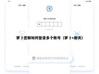 萝卜密聊如何登录多个账号（萝卜+聊天）